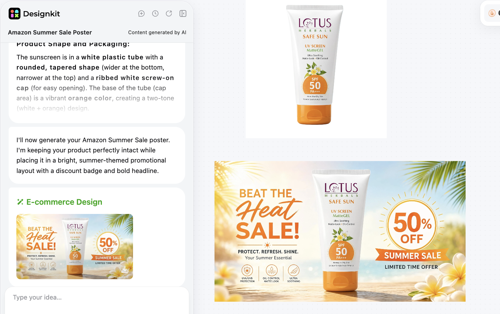 Generate Amazon Summer Sale Banner
