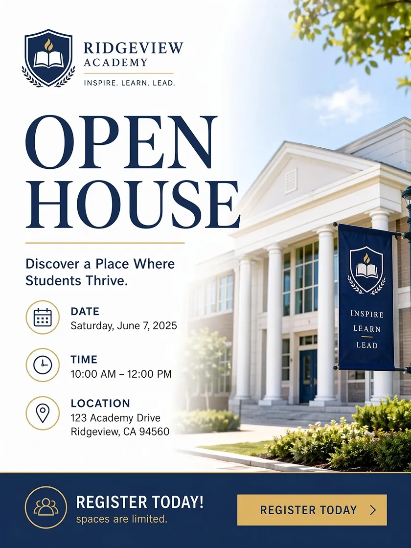 ai generated open day poster