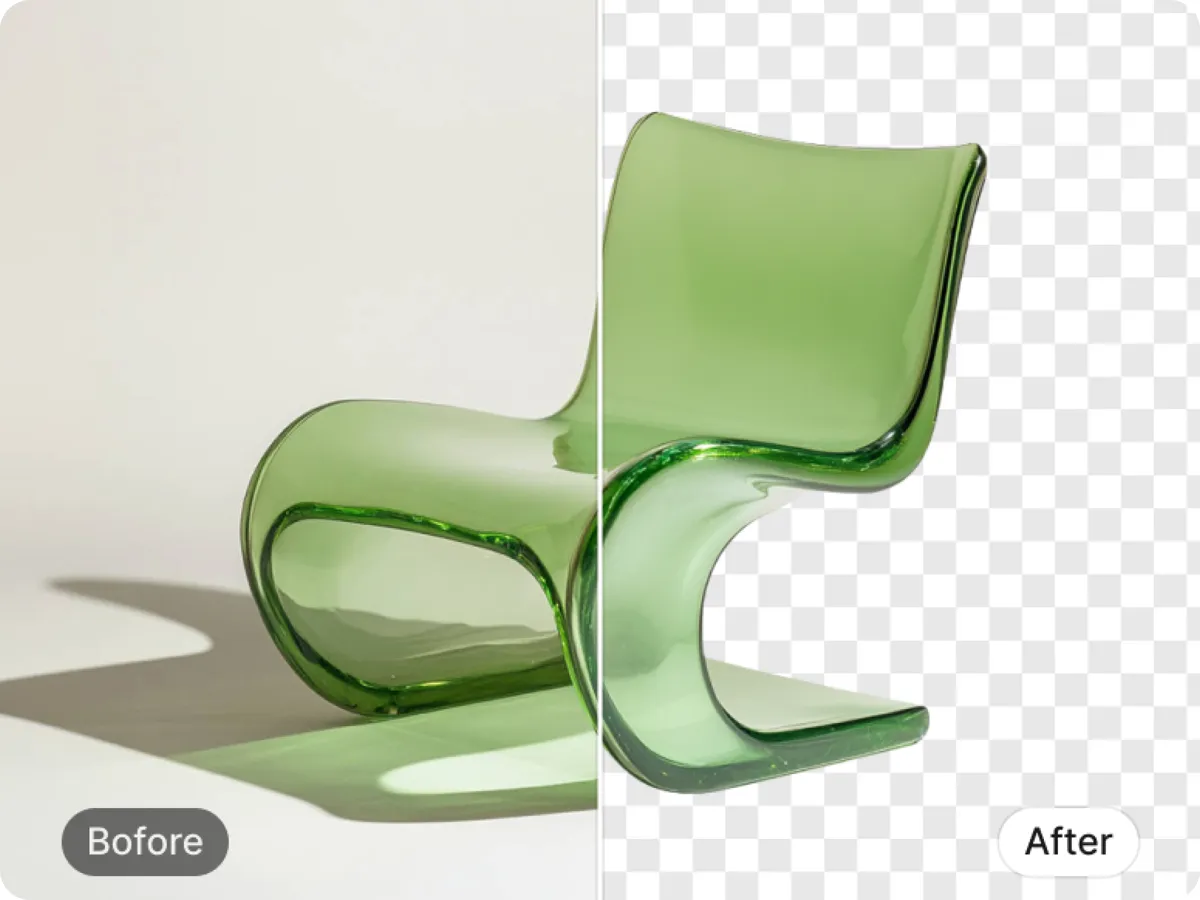 Remove Backgrounds from Transparent Products
