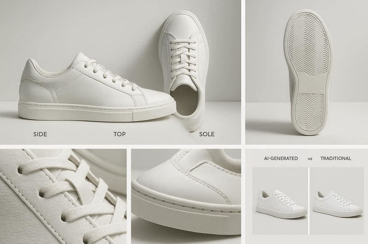 prepare the shoe photography setup