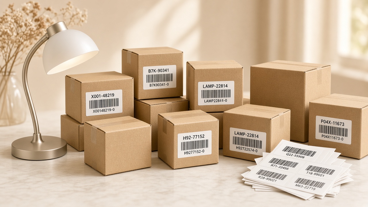 Flat Barcode On Lamp Pack