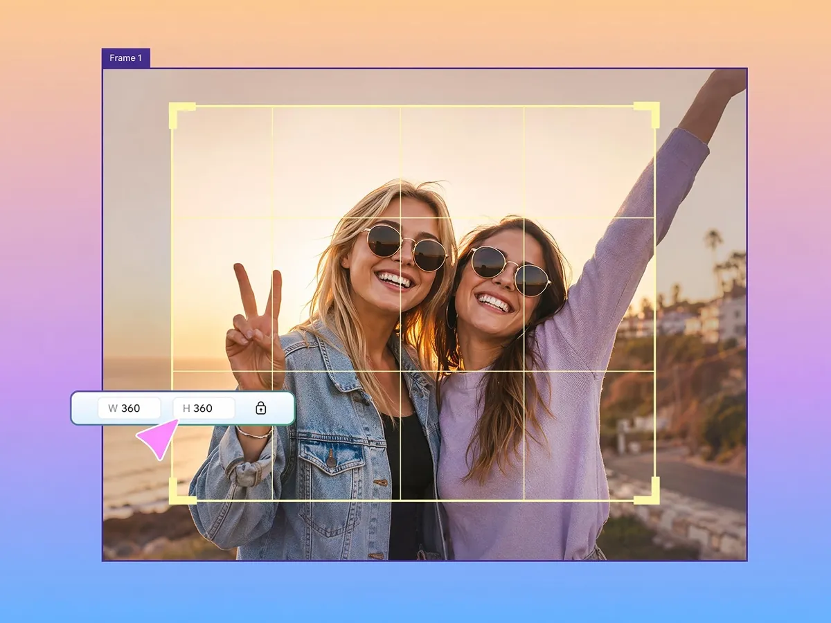 Drag Freely or Enter Exact Pixel Dimensions