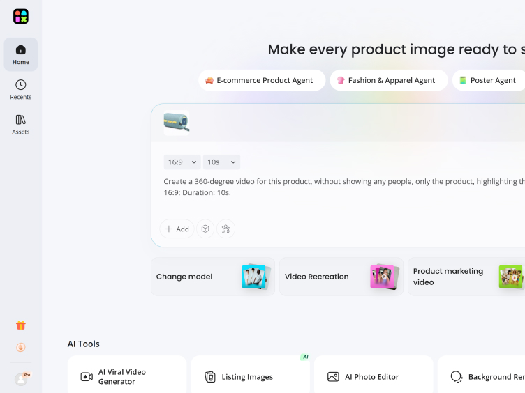 Upload Your Product Image and Set Video Goal