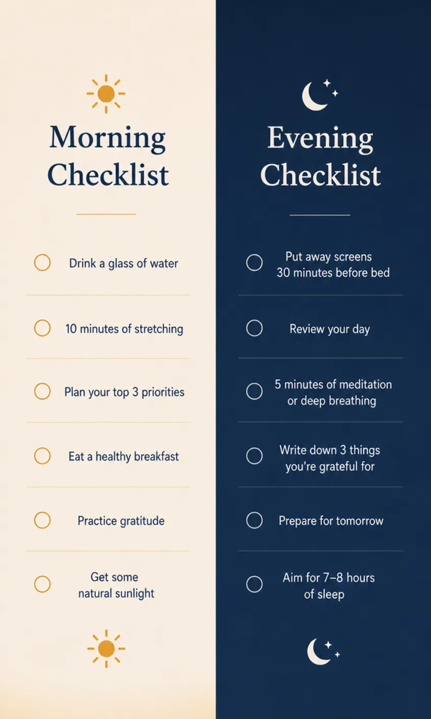 Morning and Evening Checklist