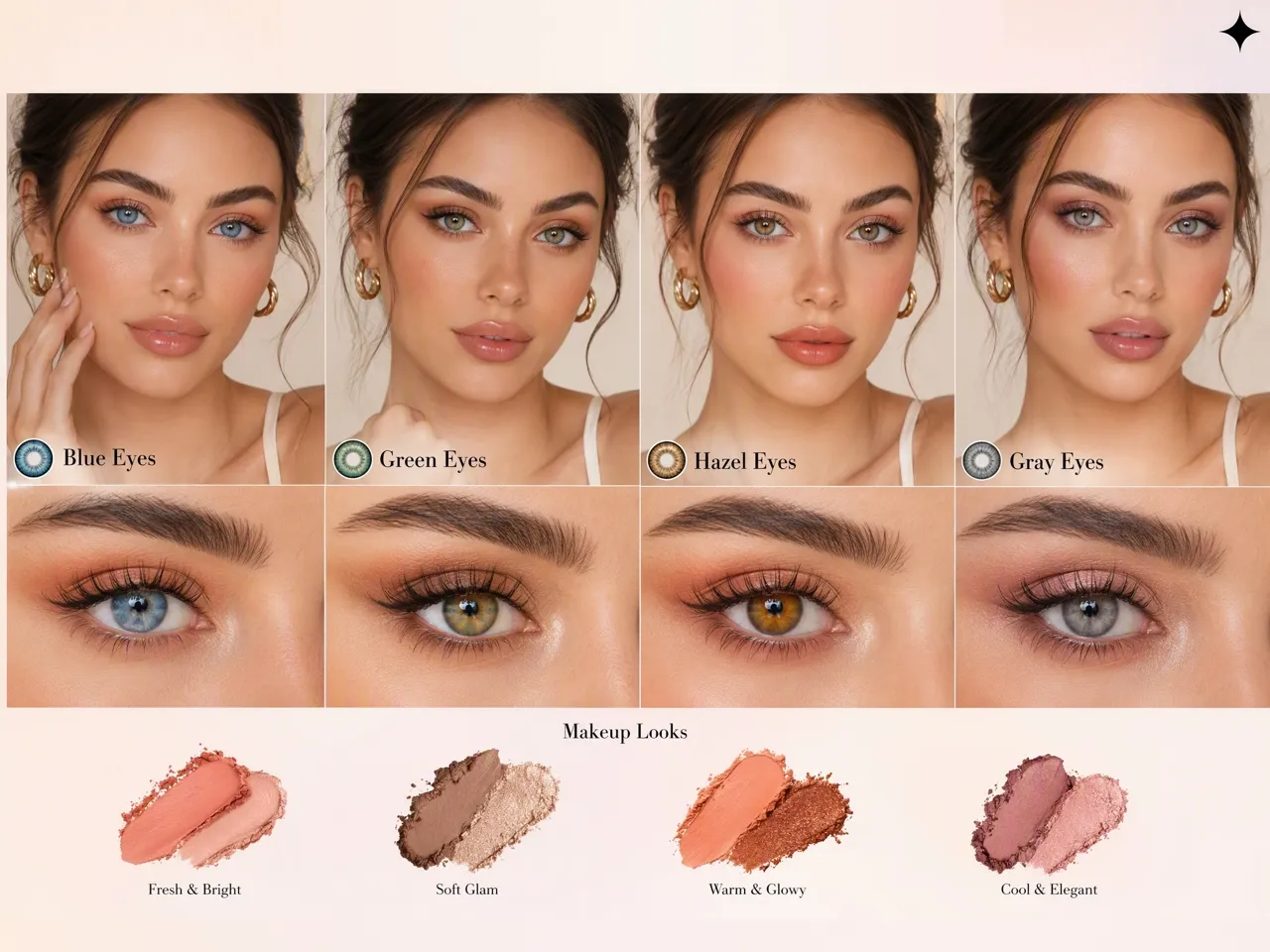 Preview Makeup Looks With Different Eye Colors