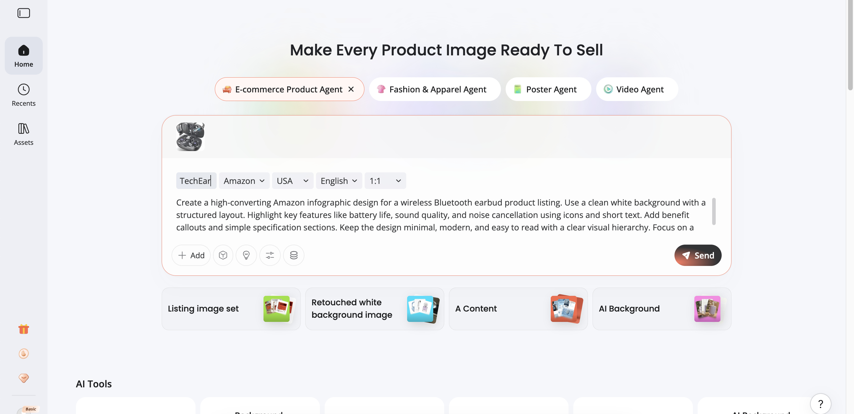Generate Amazon infographics