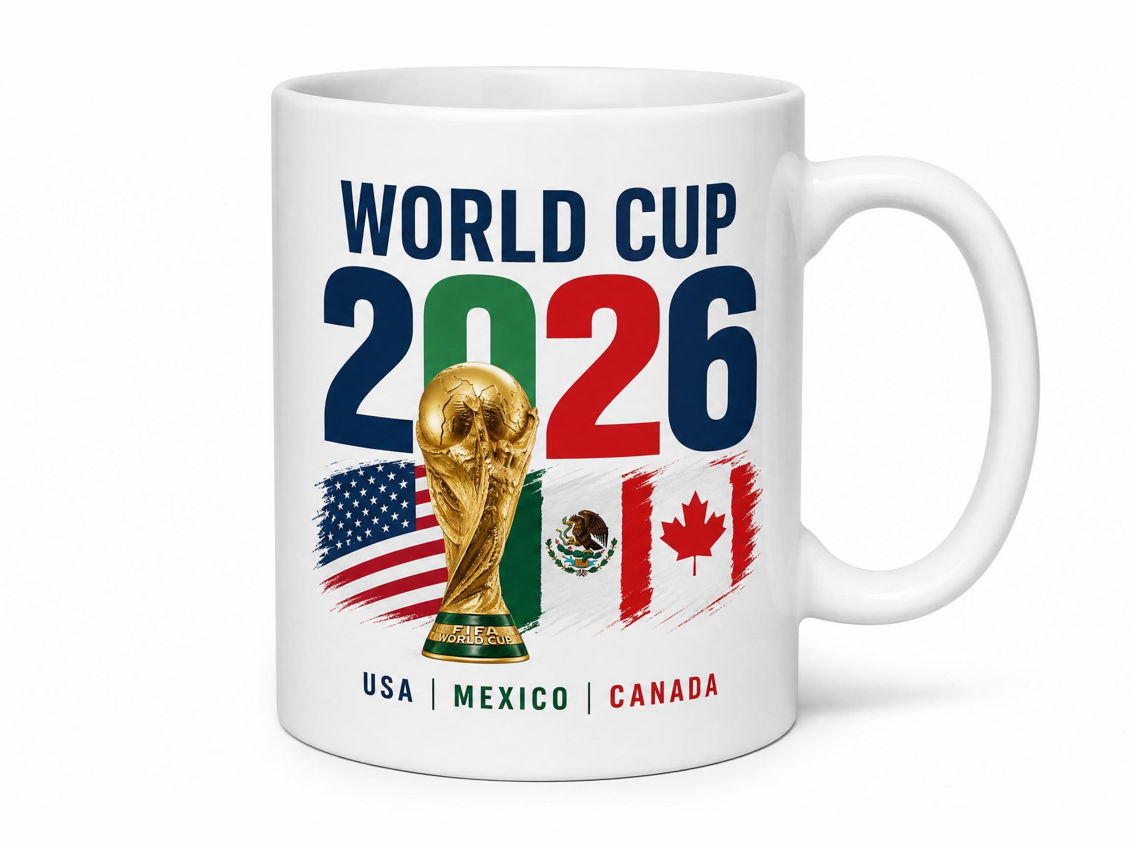 World Cup Mug White Background Product Photo