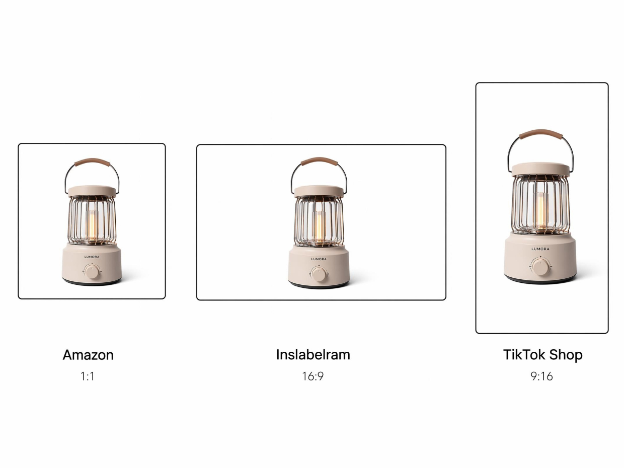 Product image resized for different platforms