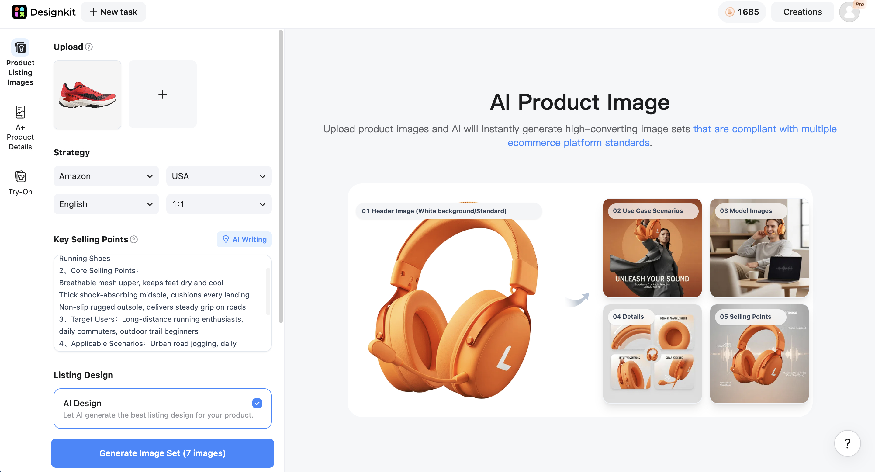 Upload product image