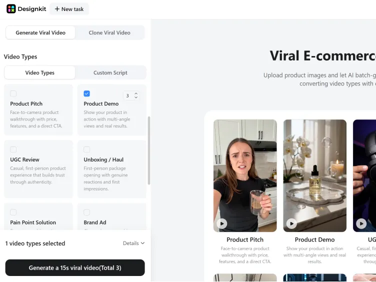 Add Product Details and Generate product demo video