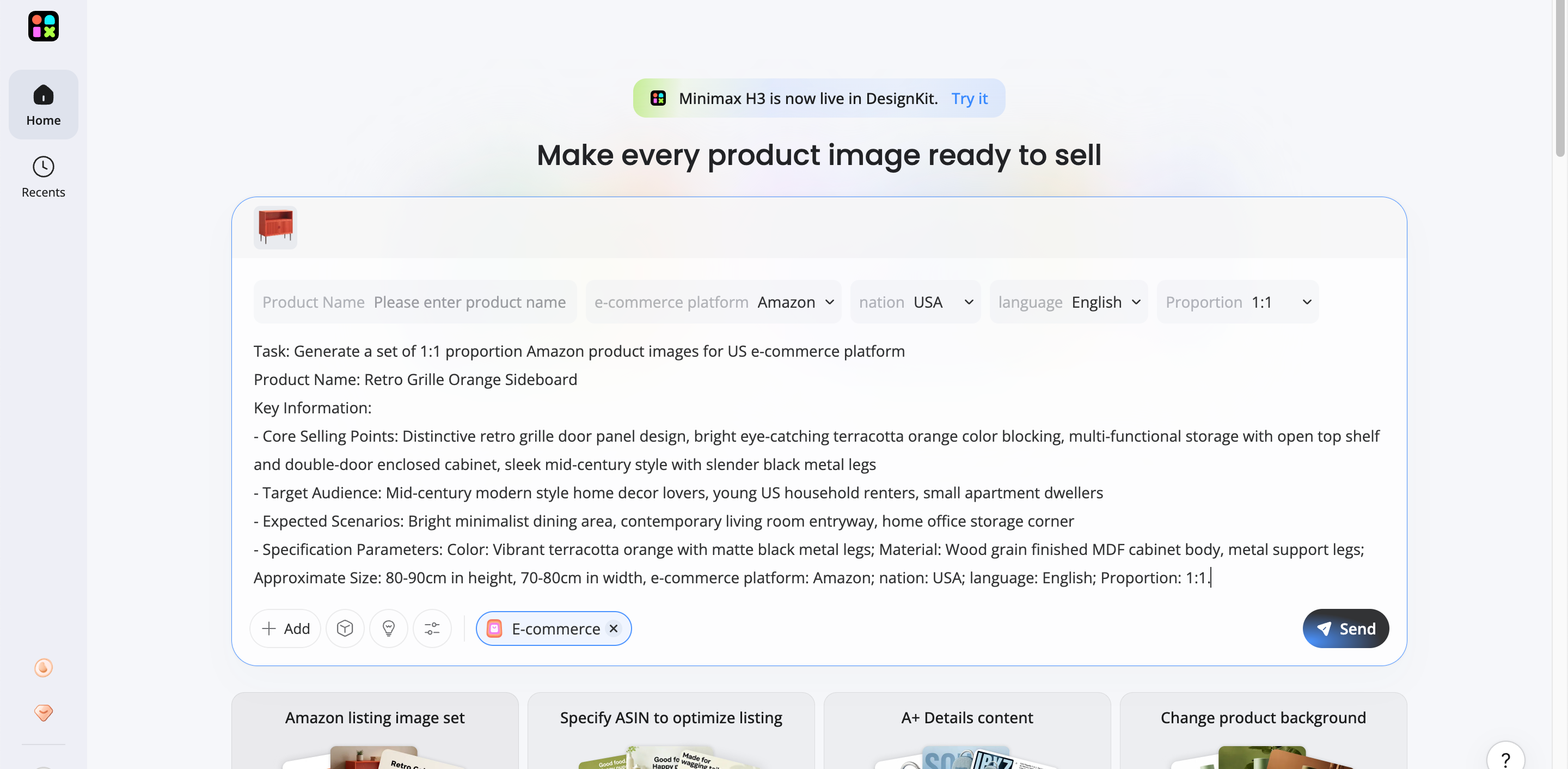 How to Create Amazon listing assets with Designkit Generate Amazon-ready listing images