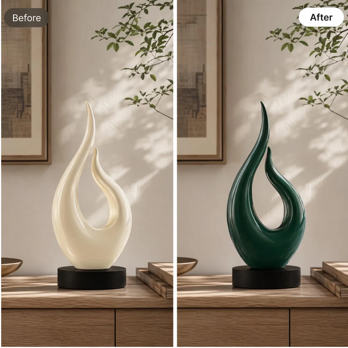 changing product color before and after