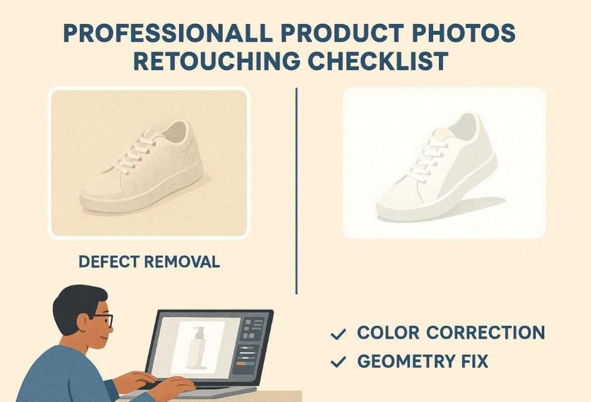 product photography retouching checklist