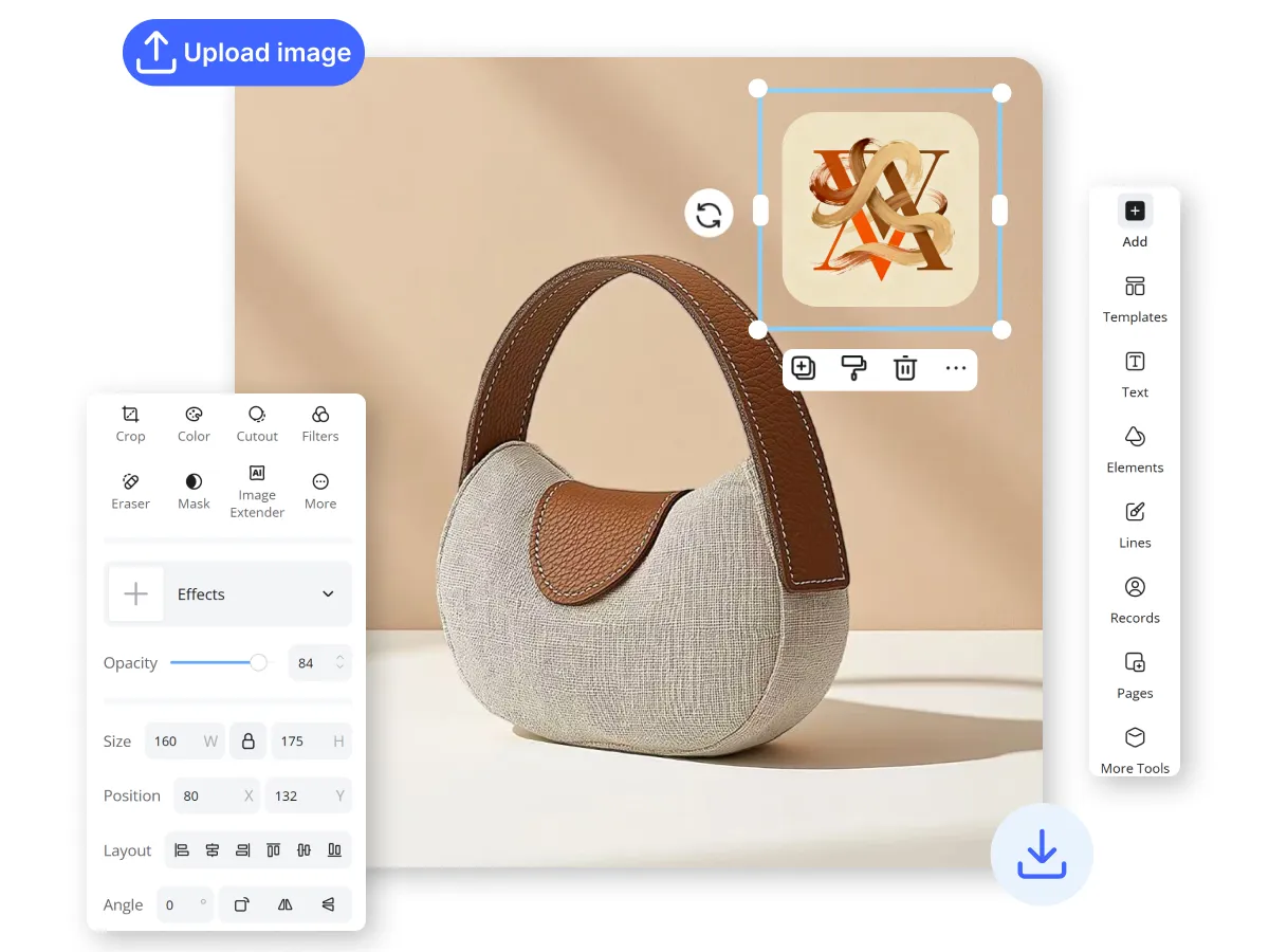 add stickers to photo for branding