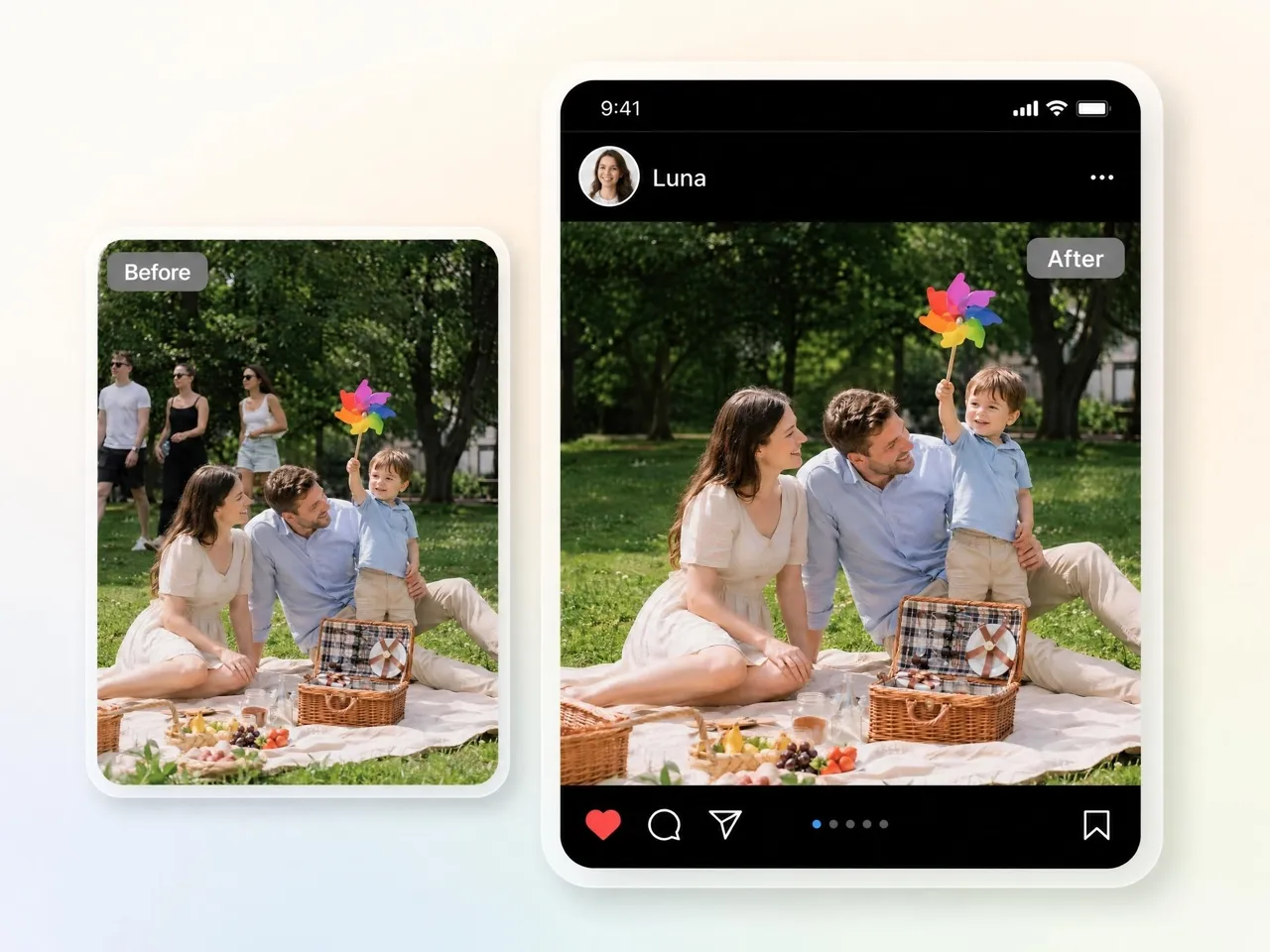 Removing Strangers From Family Photos for Printed Memories