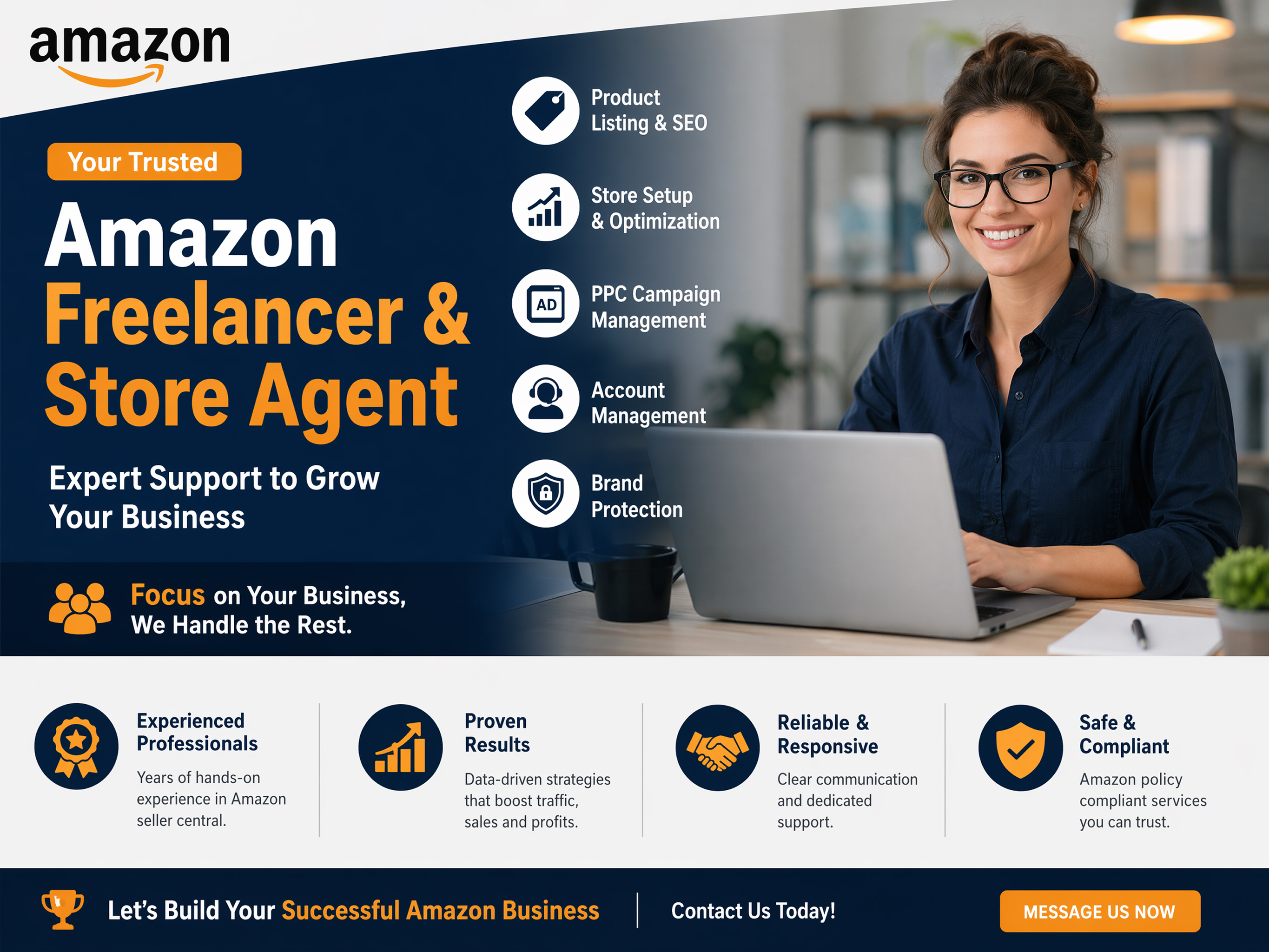 Freelancers e agências que gerenciam lojas na Amazon