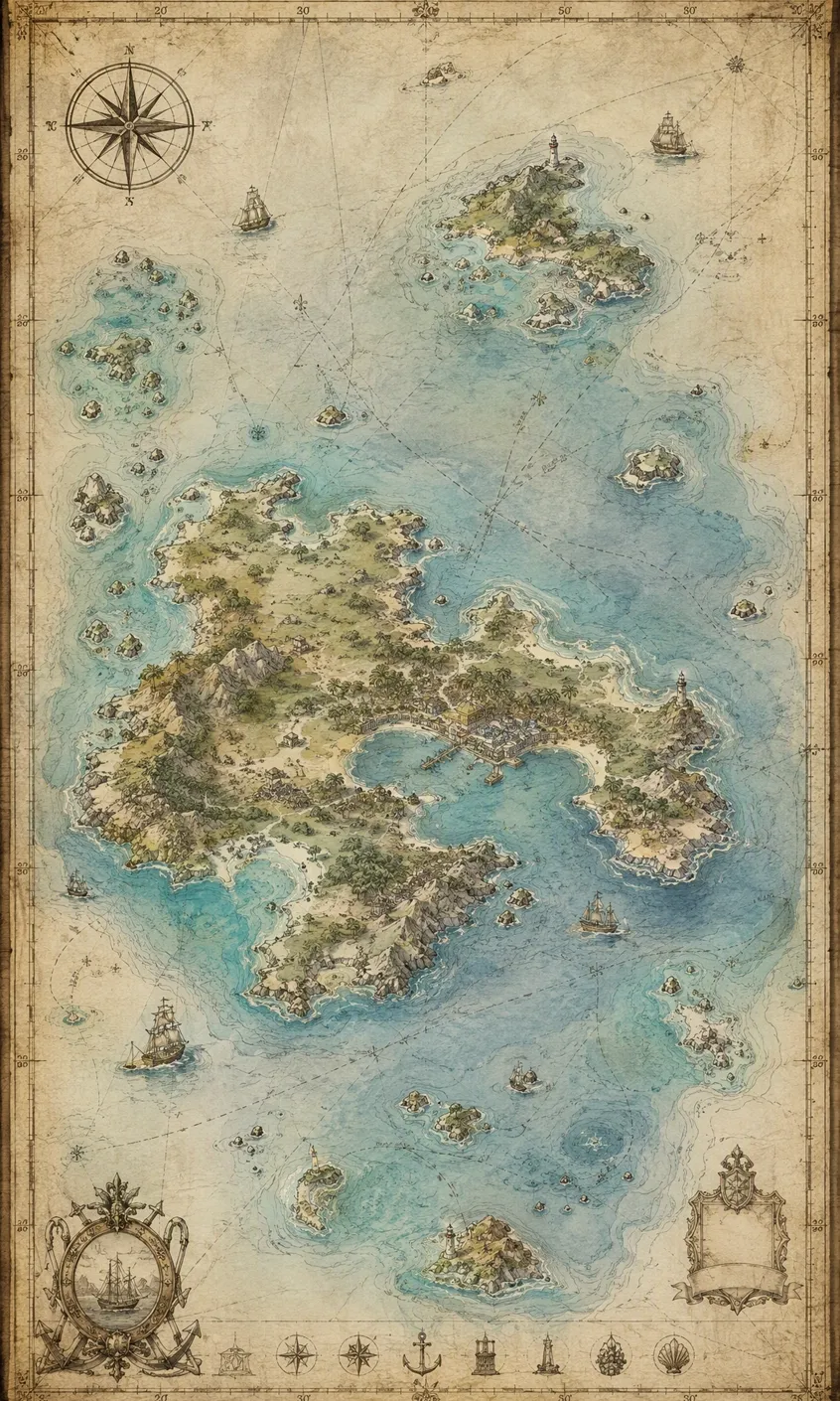Island Realm fantasy map