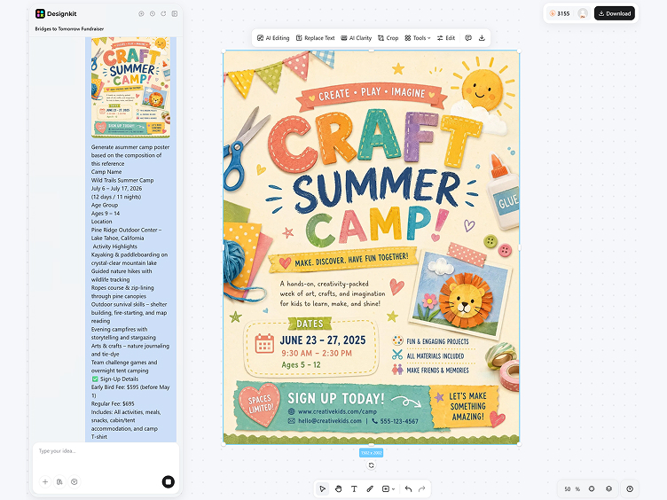 How to Make a Summer Camp Poster With AI