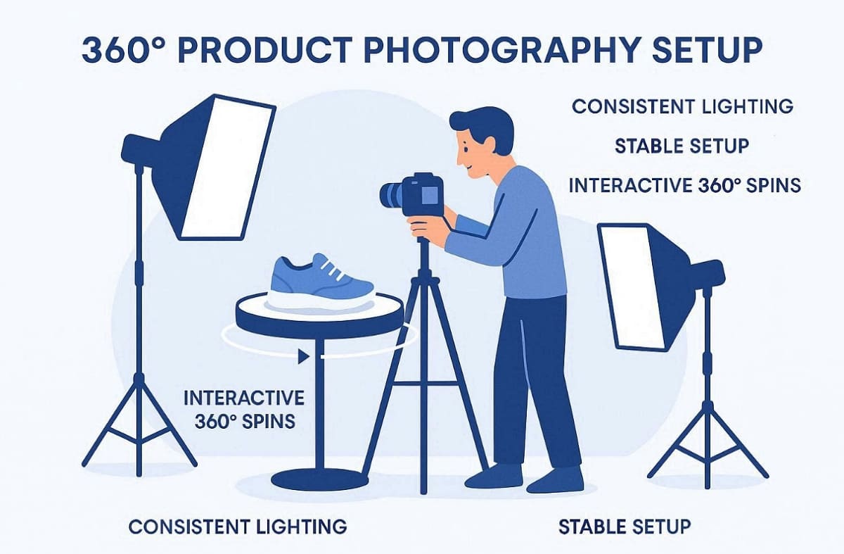 360 product photography studio setup