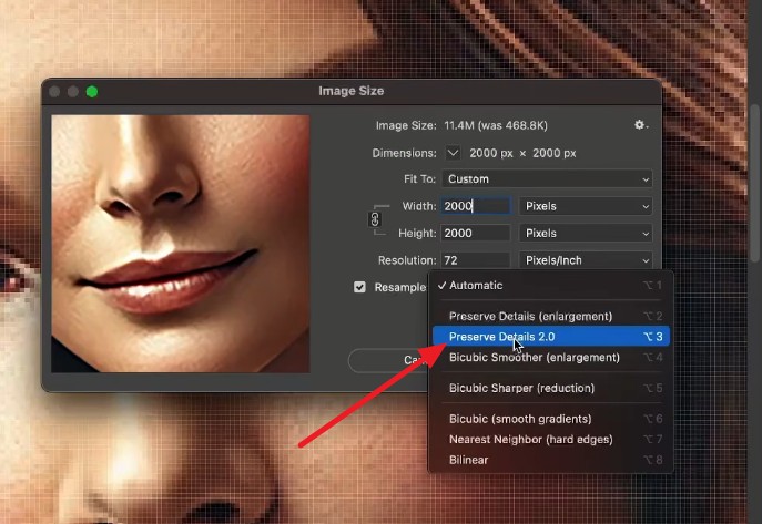 choose preserve details 2 .0