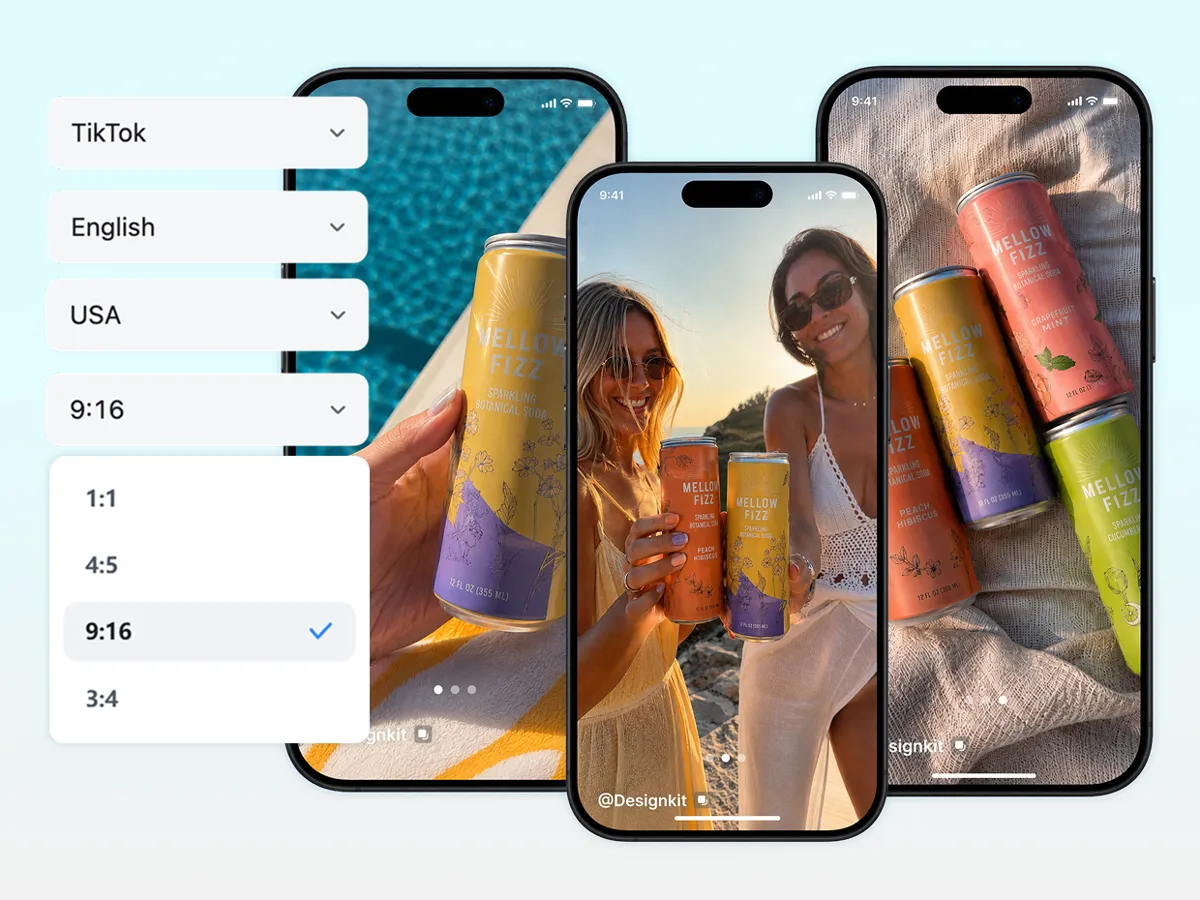 Generate Connected TikTok Carousel Slides in 9:16