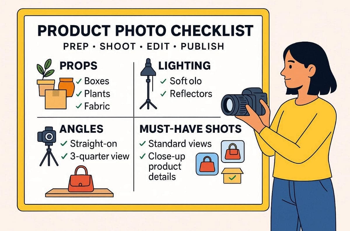 lifestyle product photography checklist