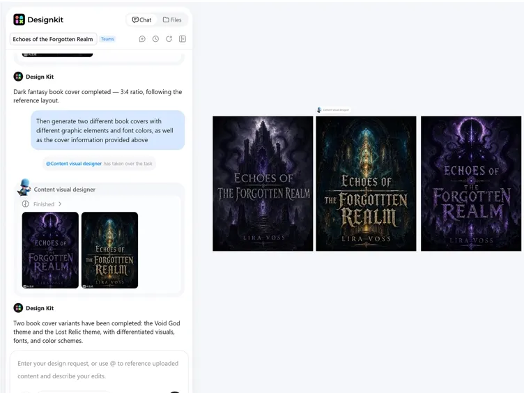 How to Generate a Book Cover in 3 Steps with Designkit