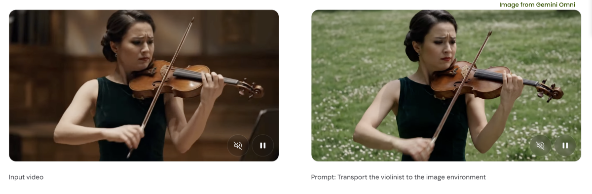 Gemini Omni also performs well at background replacement