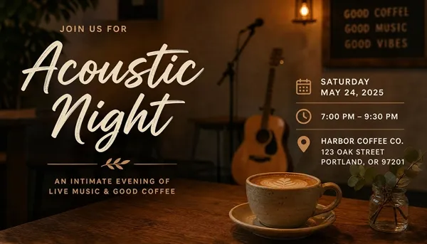 Cafe Event Poster