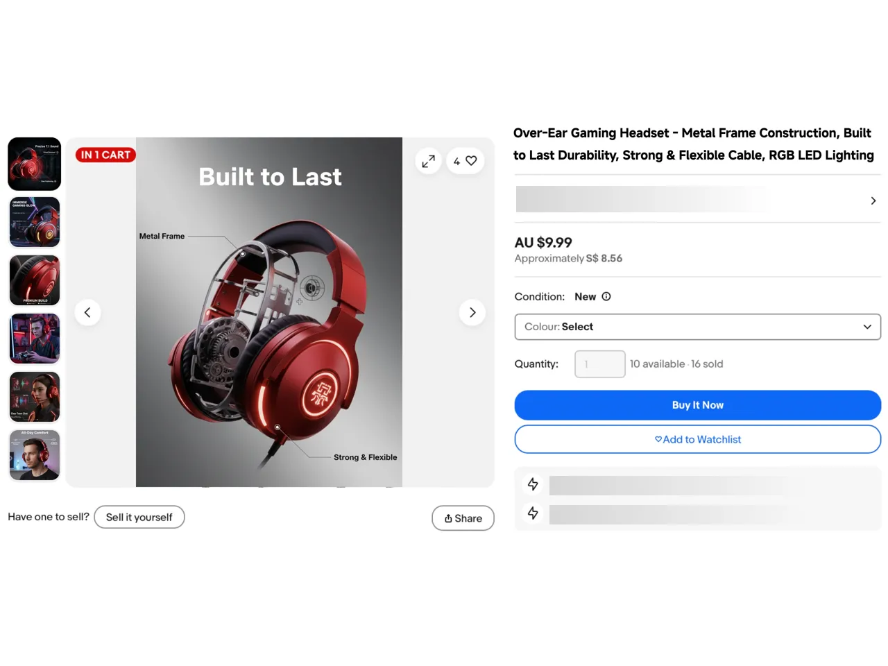eBay product listing images