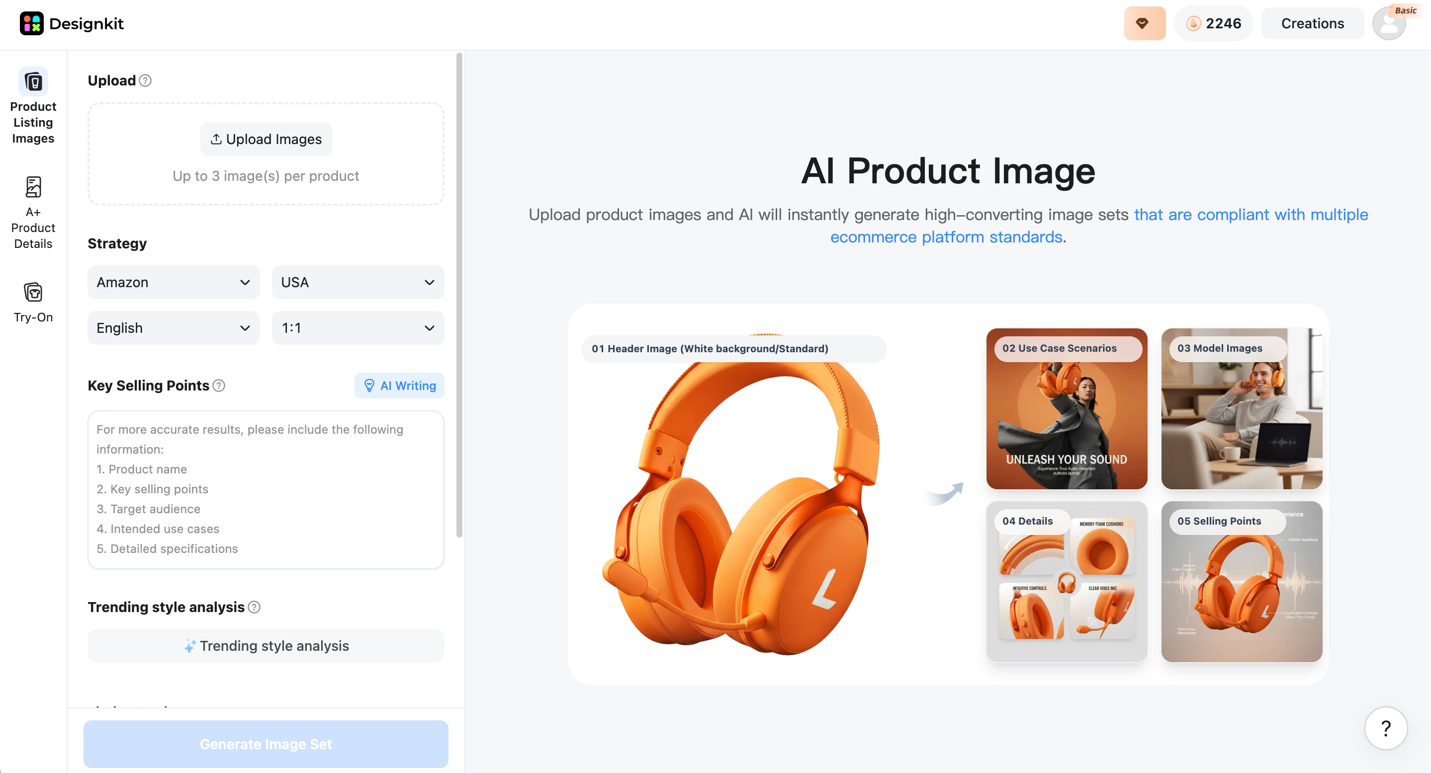 Upload product image