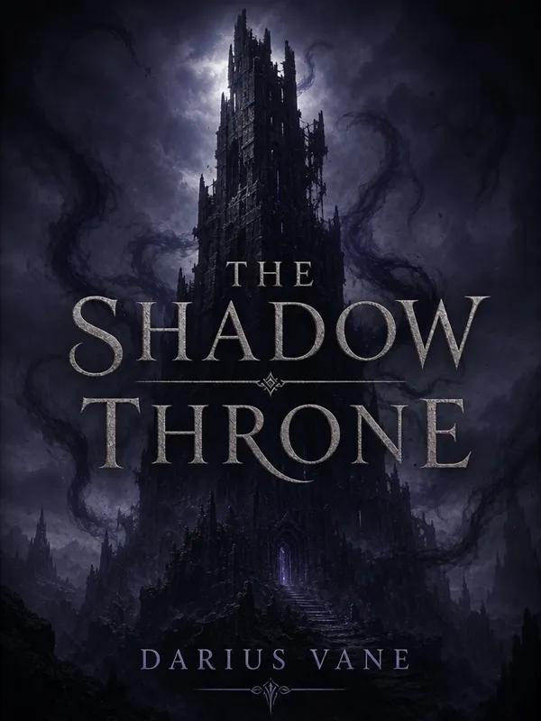 AI-generated fantasy book cover with a magical setting, readable title, and author name.