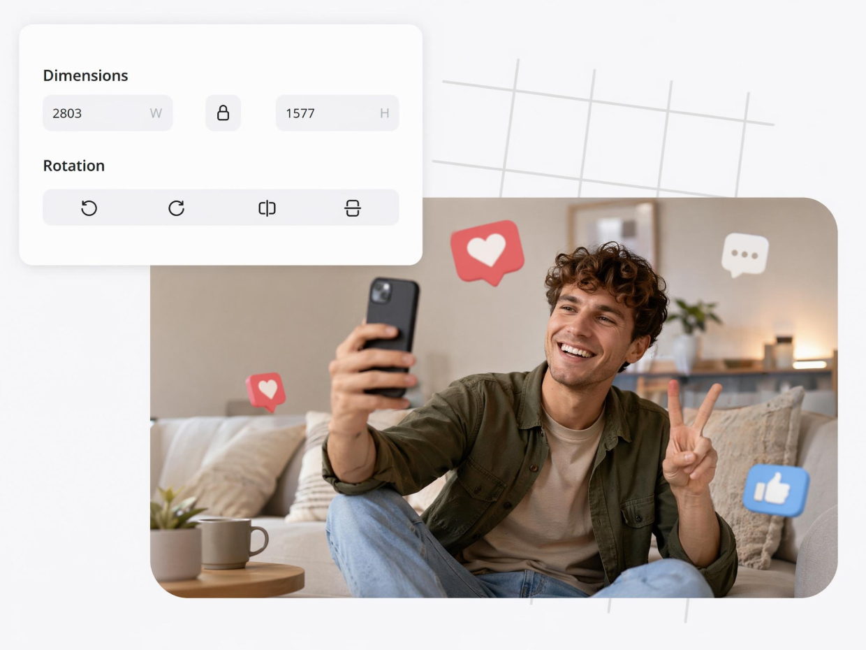 Resize Instagram Images online