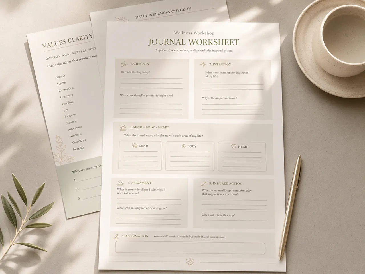 Prepare Journal Pages for Guided Sessions