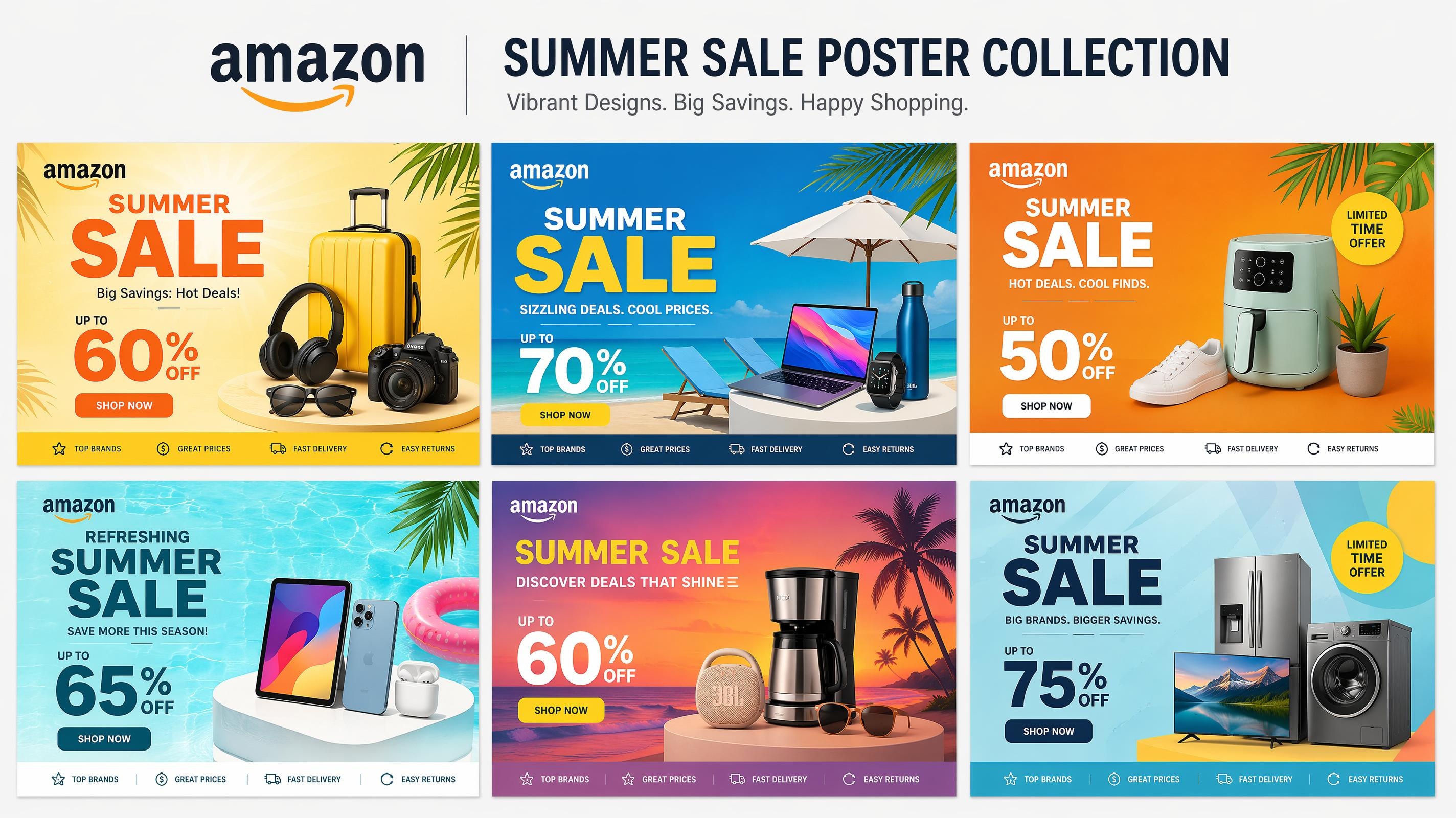 Create Amazon Summer Sale Poster