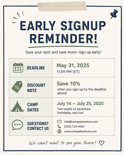 Reference image for AI summer camp poster generation