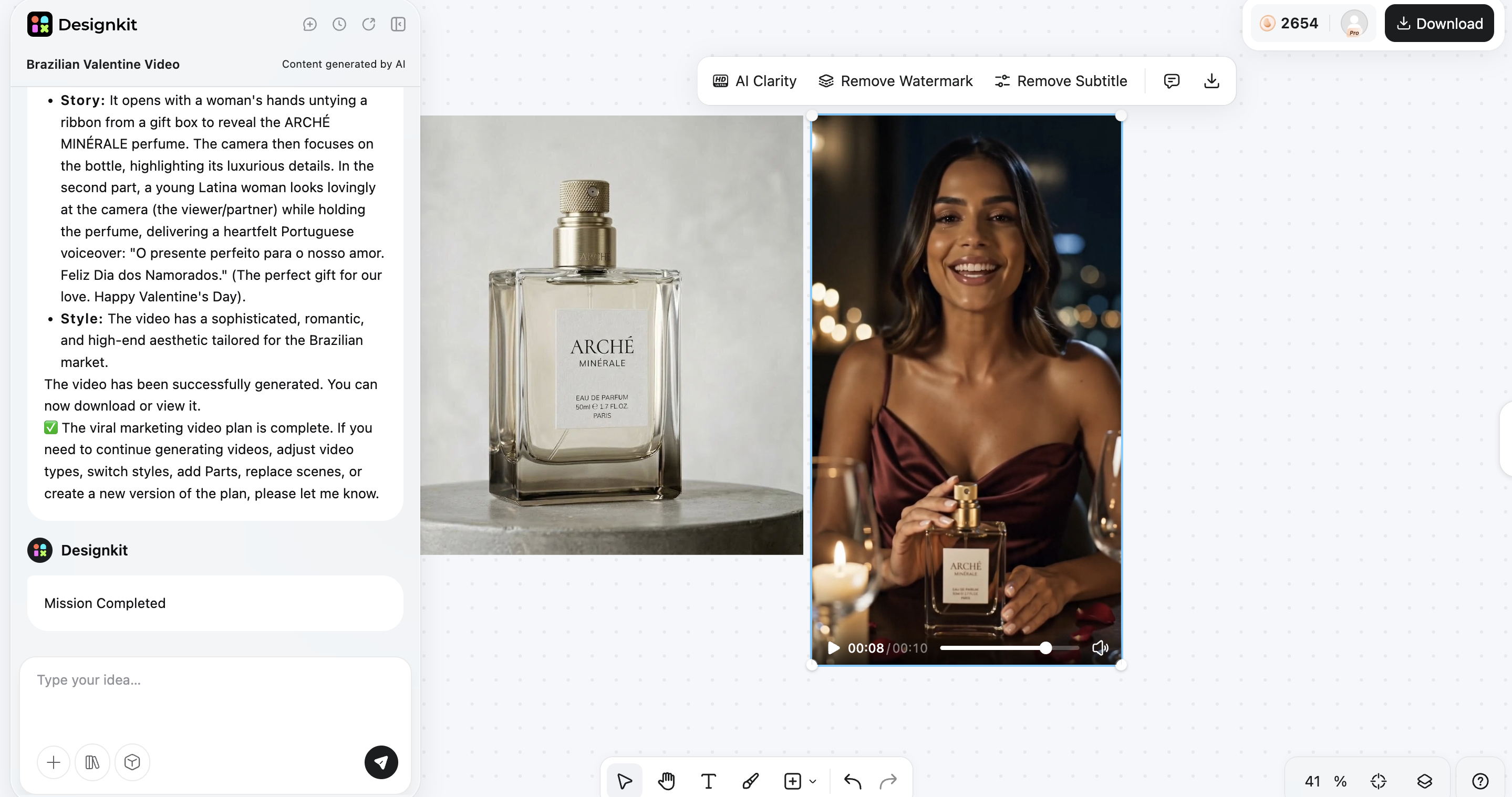 Preview and export Download your performance marketing video