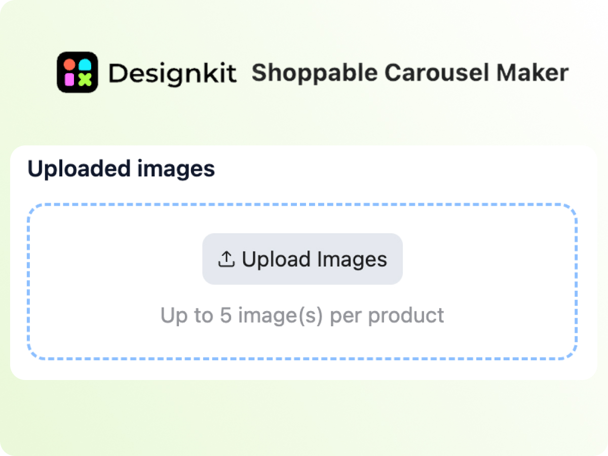Upload your product images