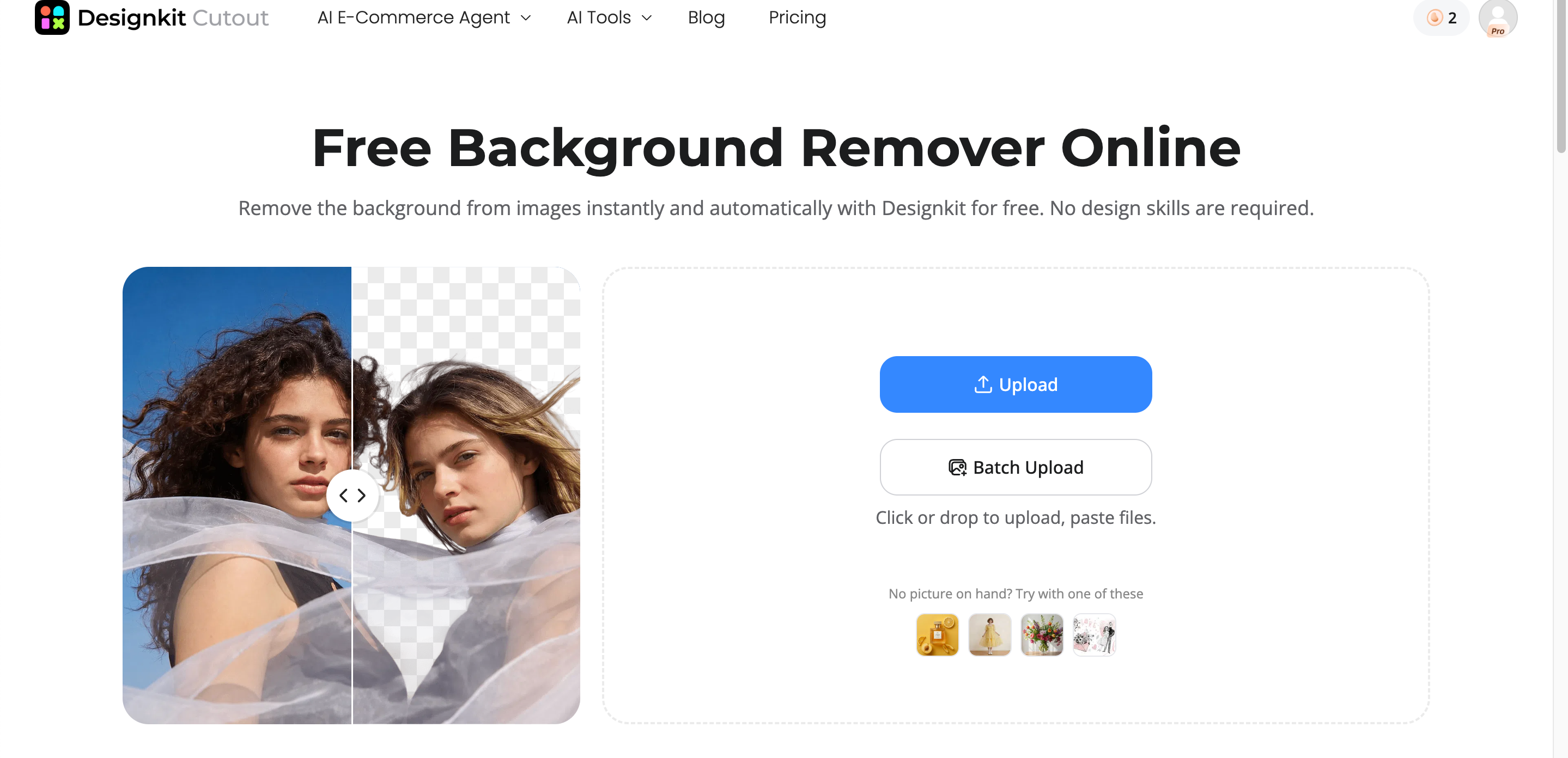 Remove Background with Designkit Upload Your Product Image