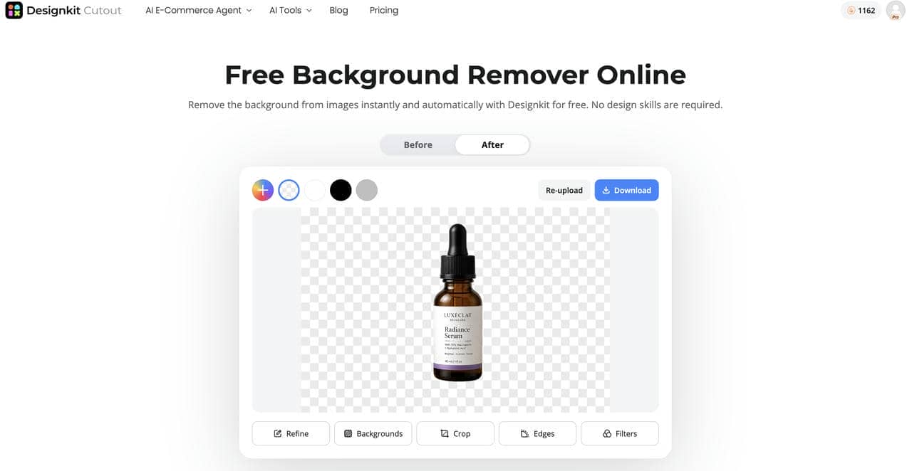 Remove the background with AI