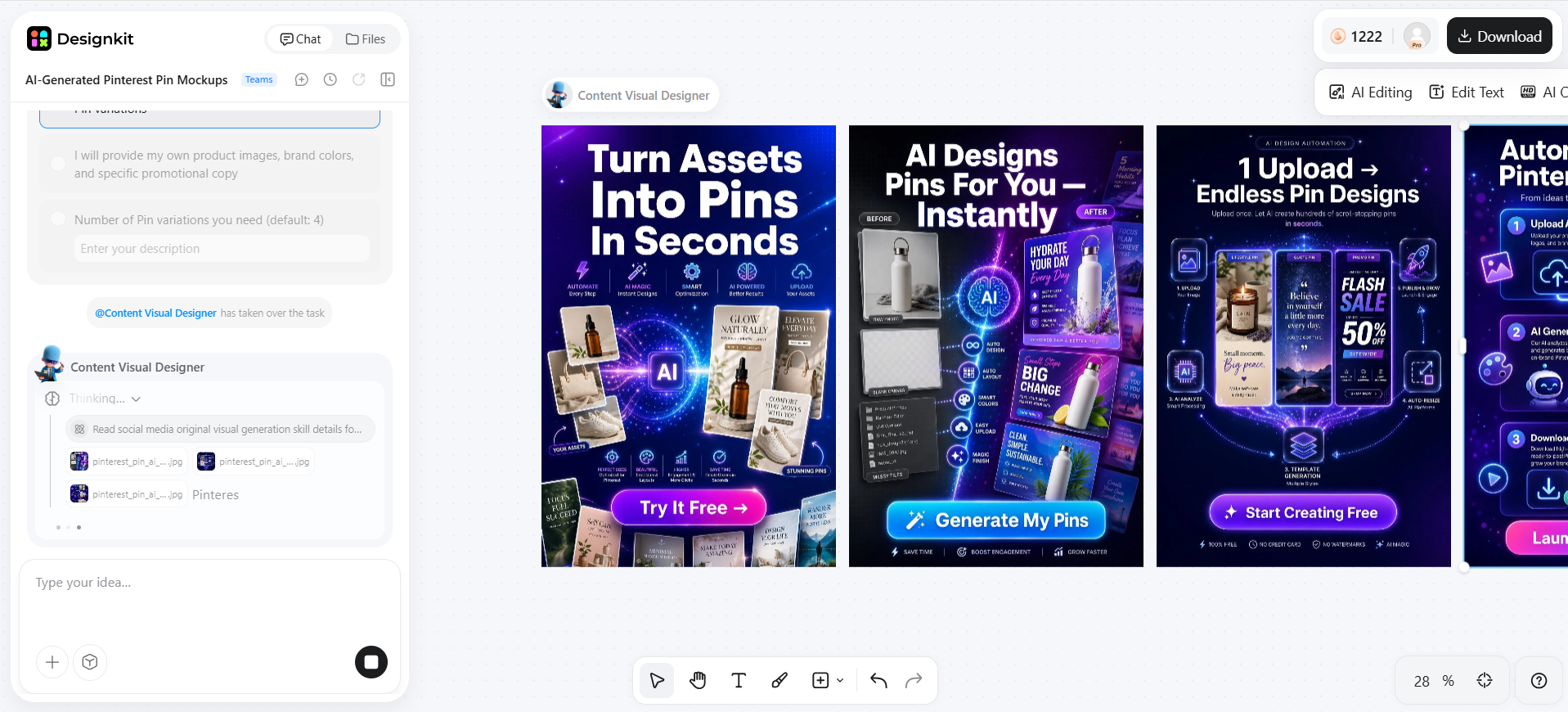 Generate Pinterest-Ready Designs