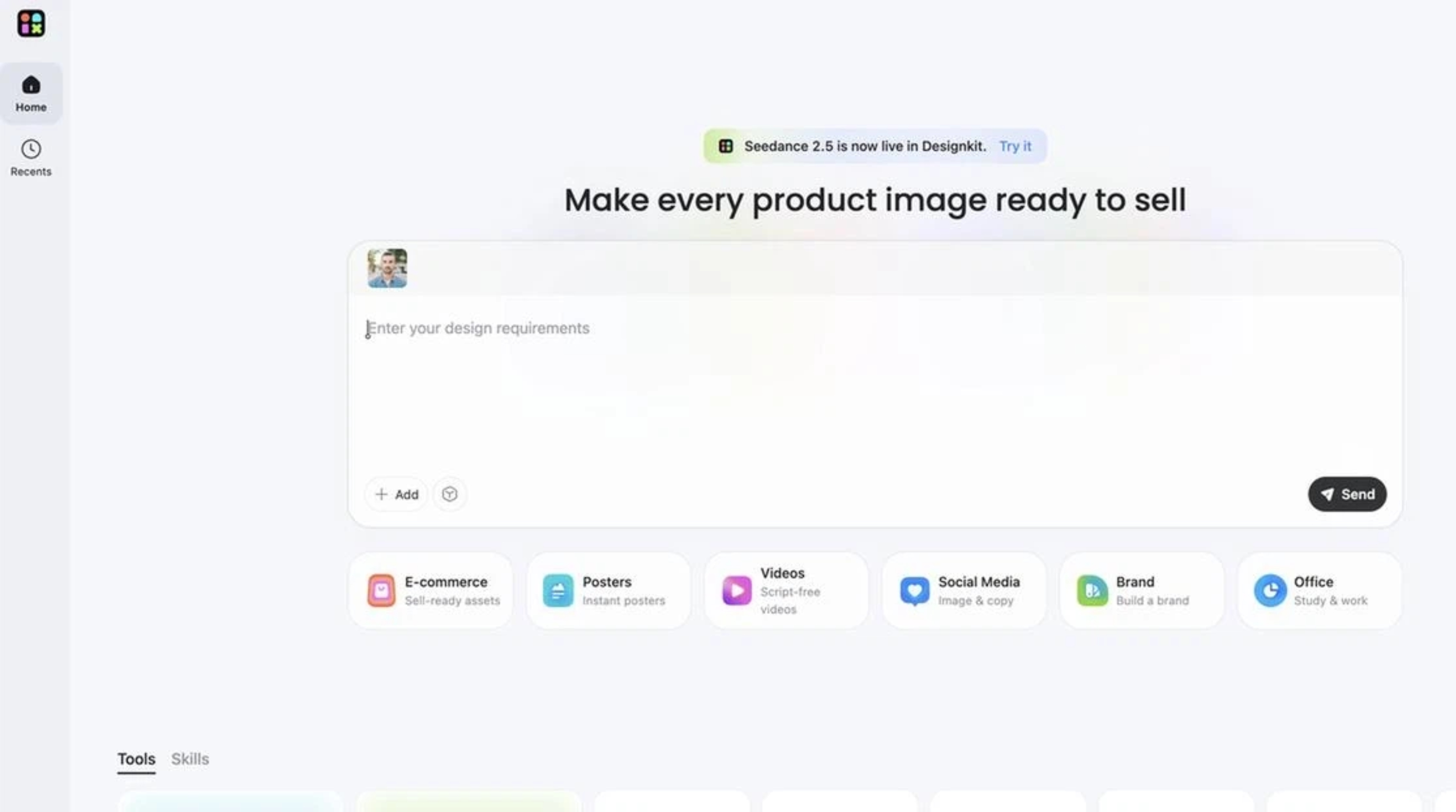 How to create a professional AI headshot with Designkit Upload a clear reference photo