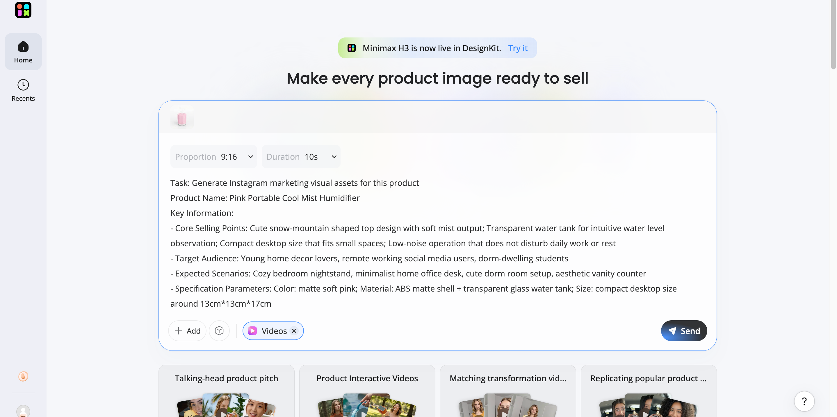 Start with your idea, product, or brand assets