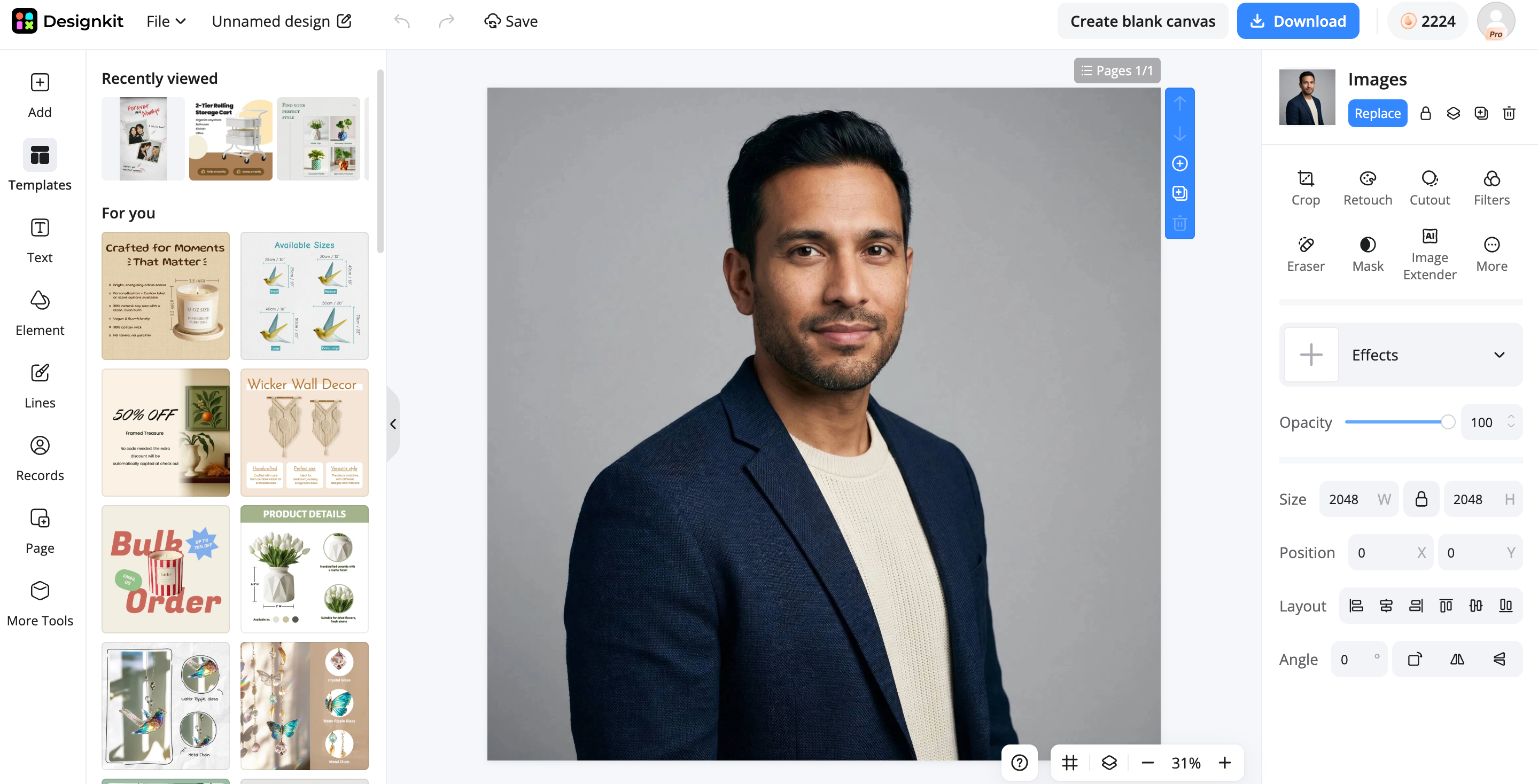 How to Crop a Photo Into a Circle with Designkit Upload Your Image