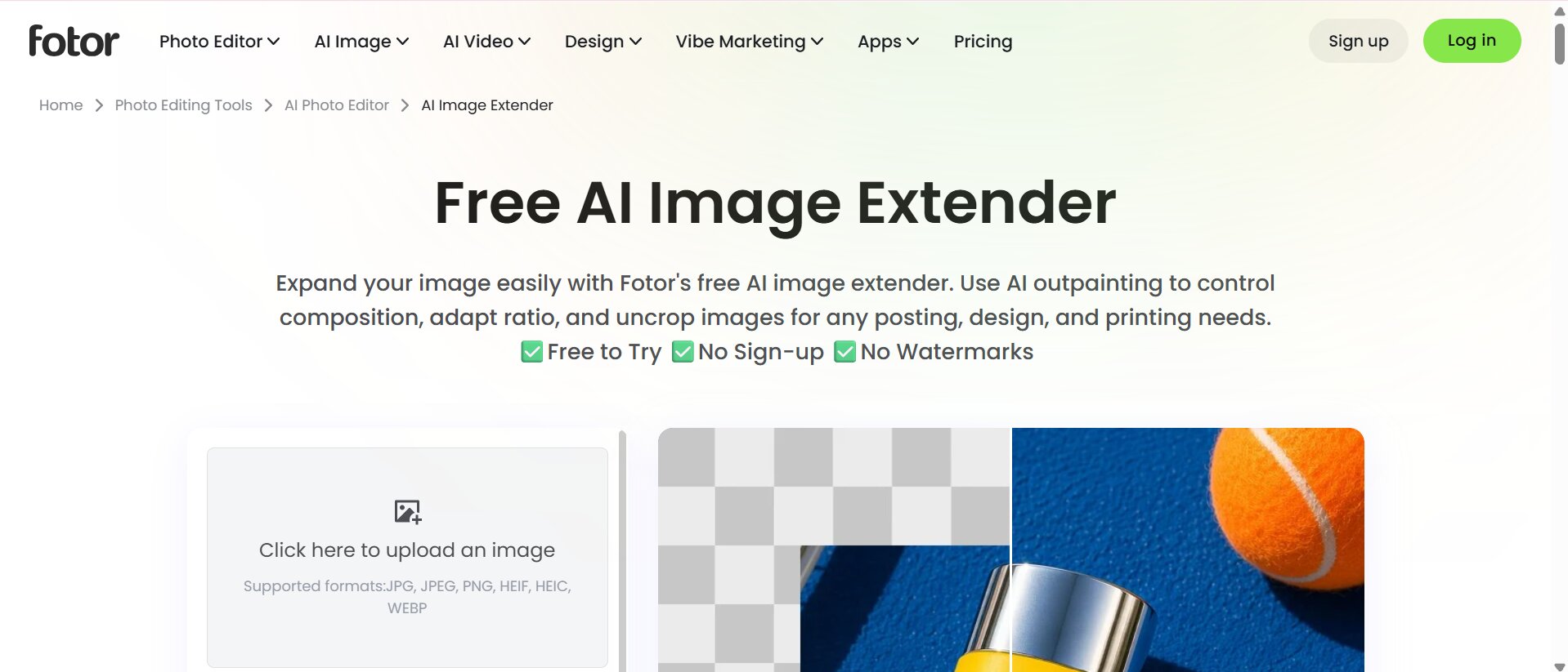 Best AI image extender tools Fotor AI image extender