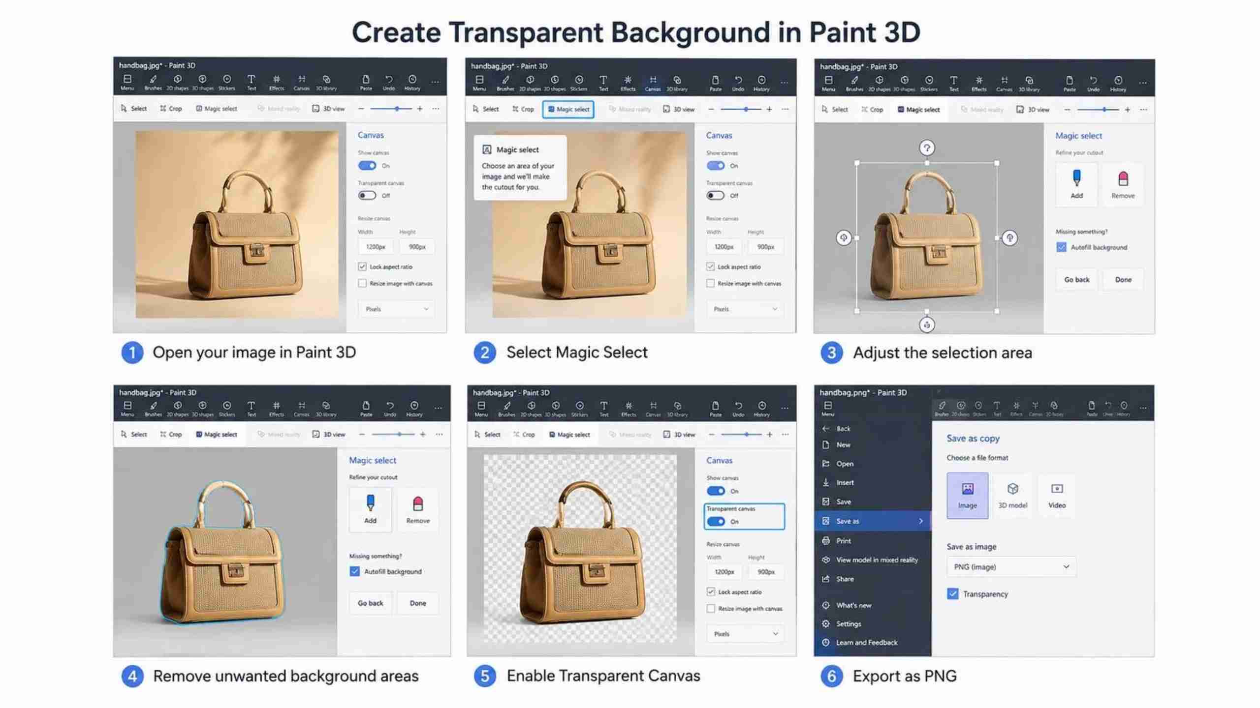 Create a Transparent Background in Paint 3D