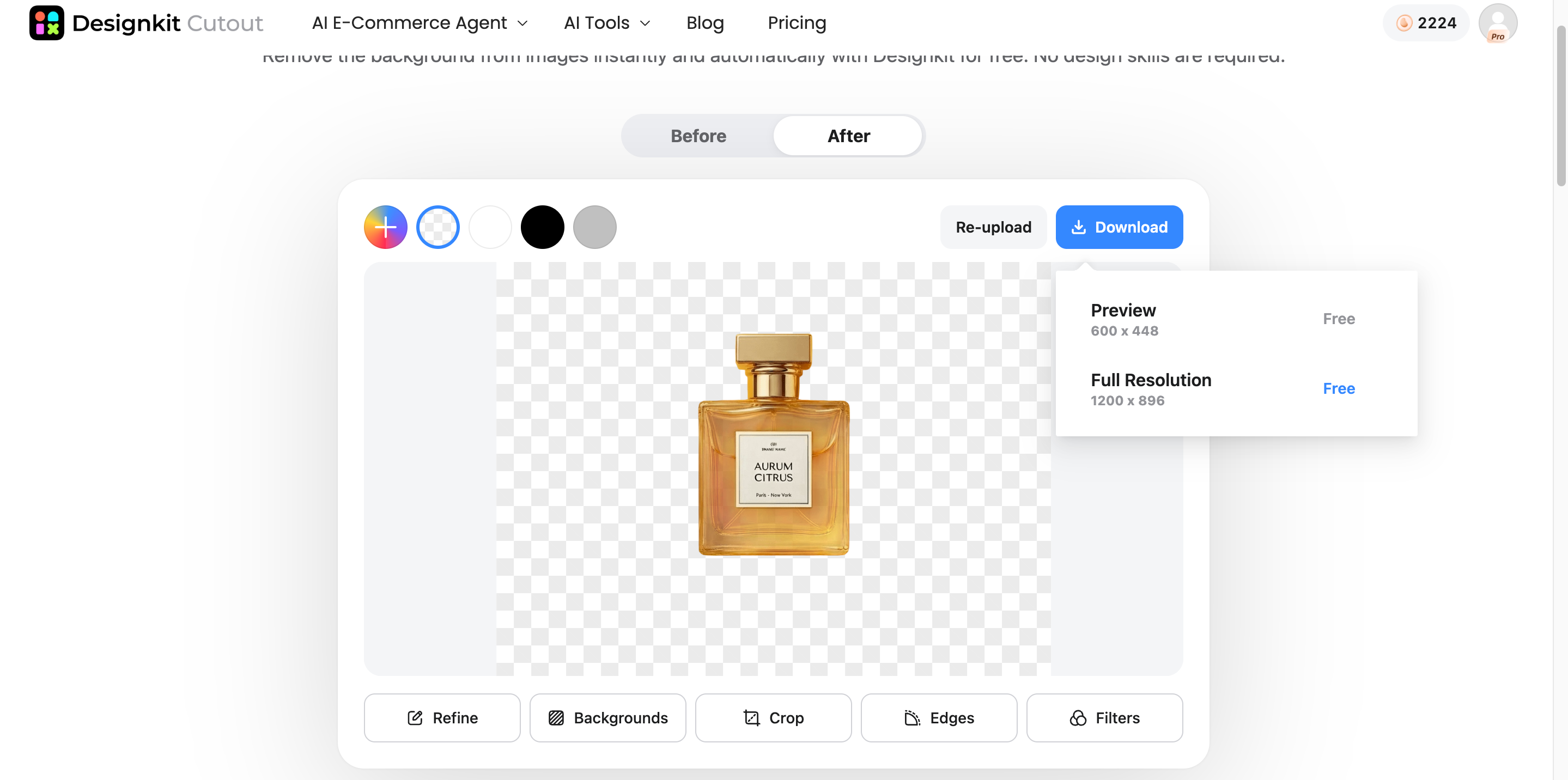 How to make an image transparent with Designkit Review and Download