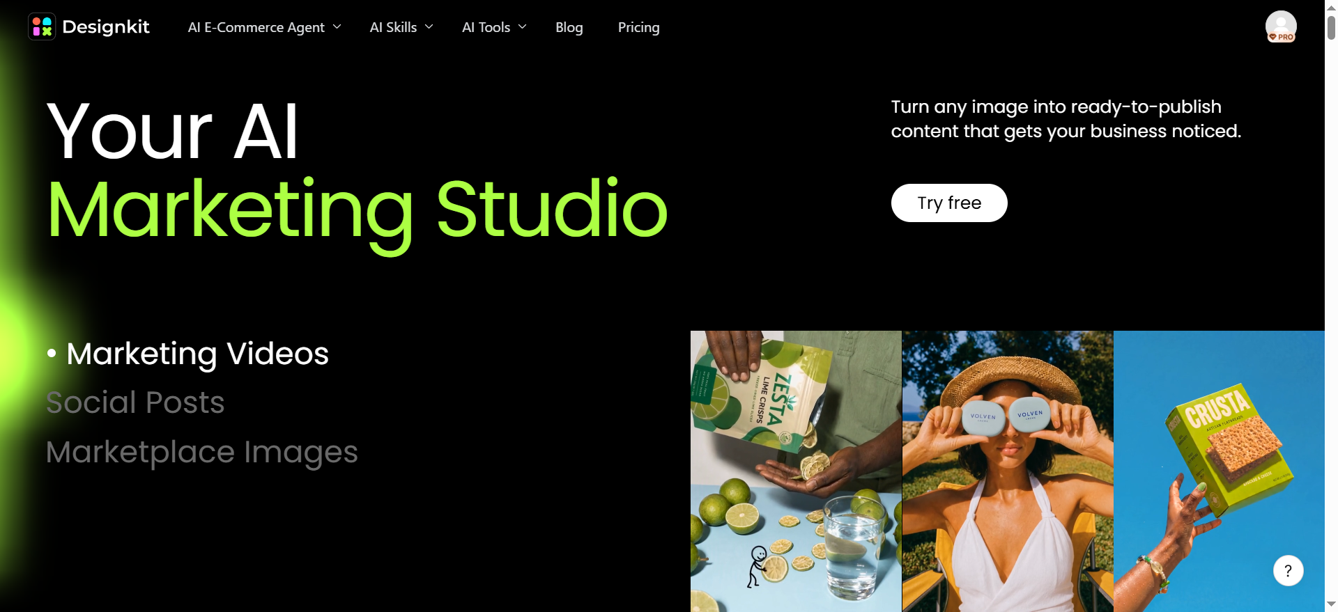Designkit brand workspace for personal brand visuals