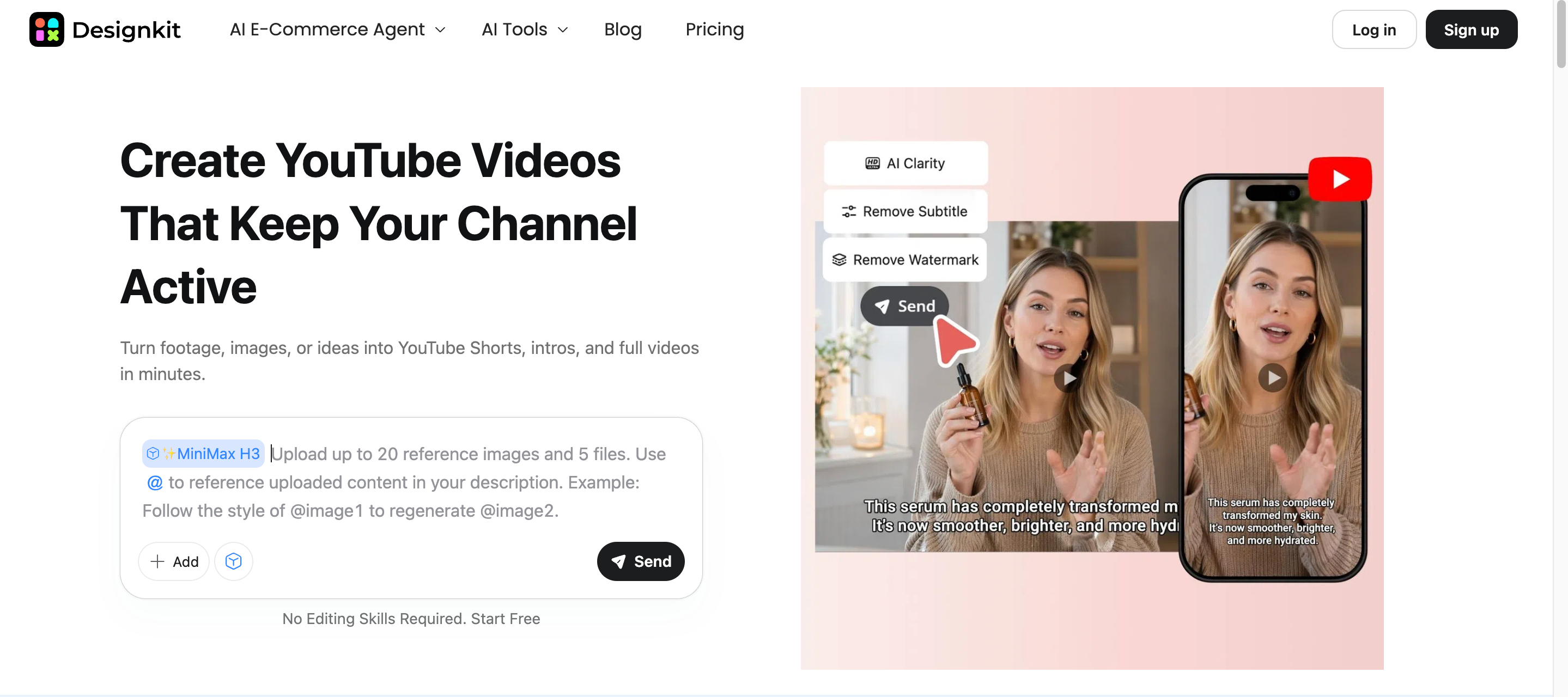 Create YouTube thumbnails and promotional visuals with Designkit