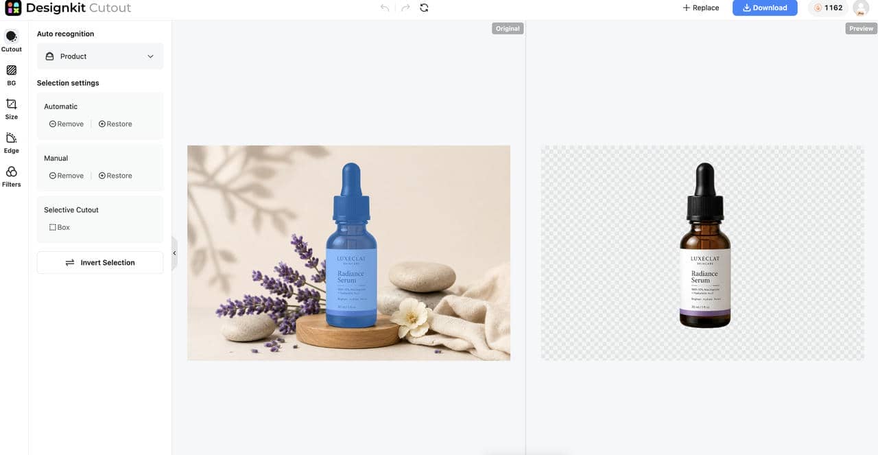 Export your transparent image